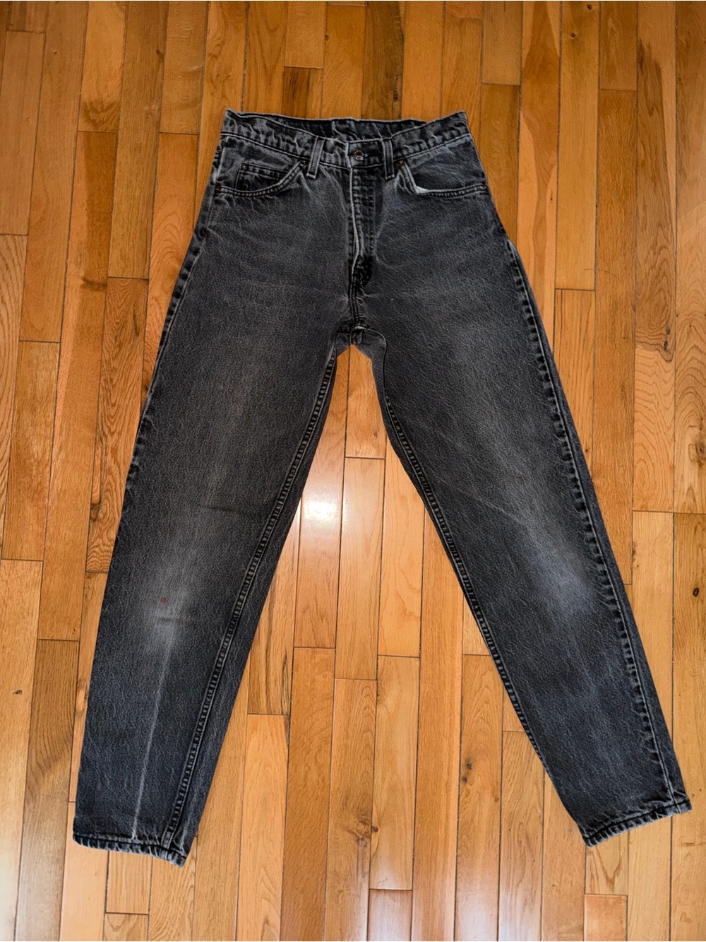 Vintage Levi's Women's Skinny Jeans - Black Washed